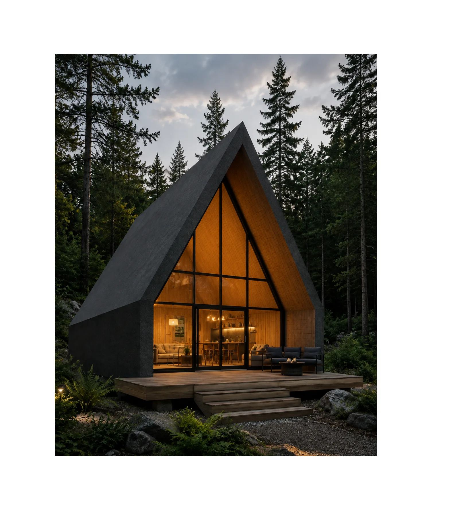 A-Frame Cabins with EVG 3D Panel System